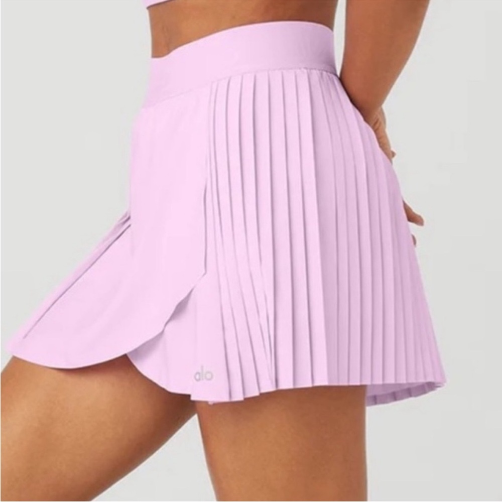 ALO Yoga Lilac Pleated Tennis Skirt